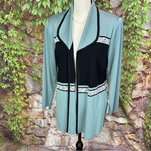 MISOOK Striped Open Sea-foam Cardigan, M - Picture 8 of 11